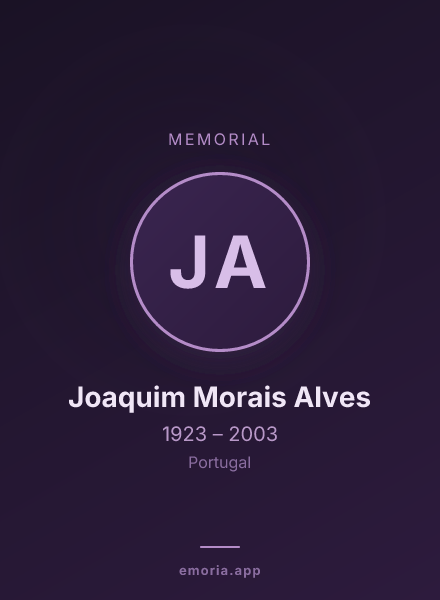 Memorial portrait of Joaquim Morais Alves