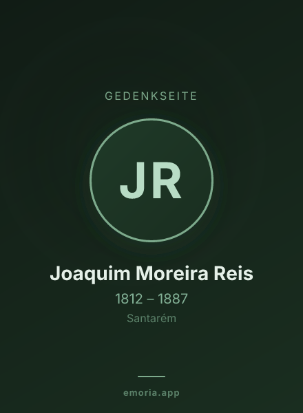 Gedenkportrait von Joaquim Moreira Reis
