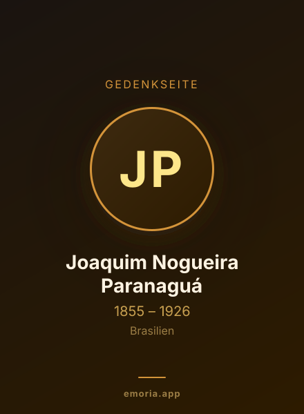 Gedenkportrait von Joaquim Nogueira Paranaguá