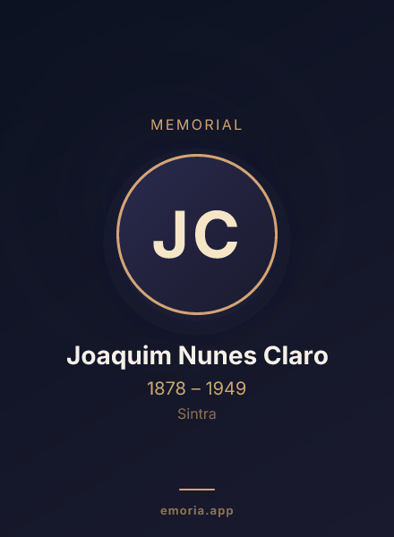 Memorial portrait of Joaquim Nunes Claro
