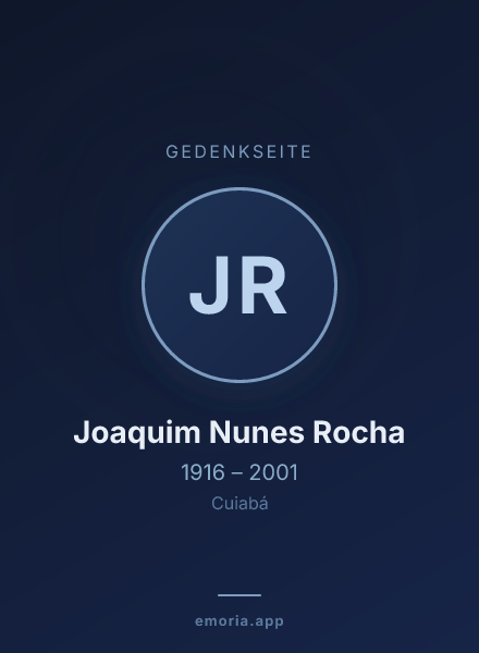 Gedenkportrait von Joaquim Nunes Rocha