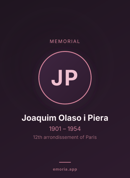 Memorial portrait of Joaquim Olaso i Piera