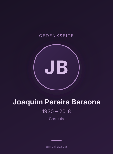 Gedenkportrait von Joaquim Pereira Baraona