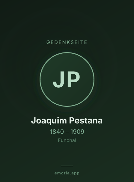 Gedenkportrait von Joaquim Pestana
