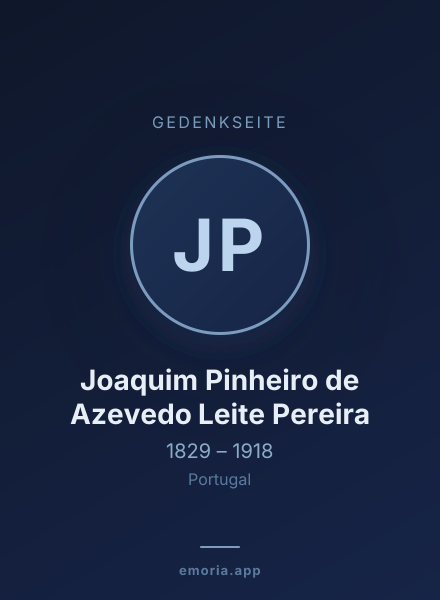 Gedenkportrait von Joaquim Pinheiro de Azevedo Leite Pereira