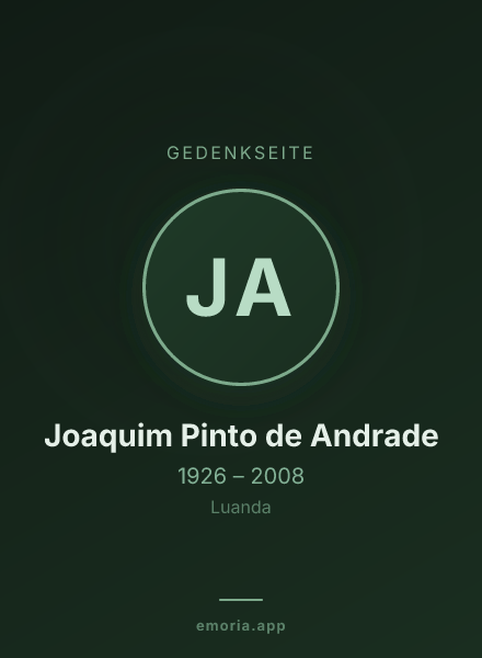 Gedenkportrait von Joaquim Pinto de Andrade
