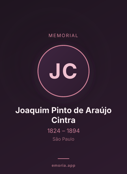 Memorial portrait of Joaquim Pinto de Araújo Cintra