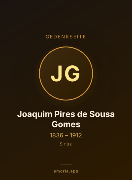Gedenkportrait von Joaquim Pires de Sousa Gomes