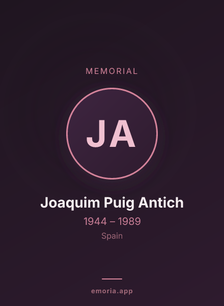 Memorial portrait of Joaquim Puig Antich