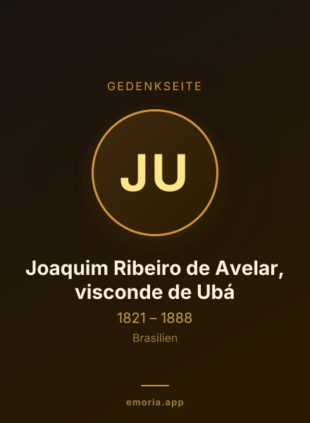 Gedenkportrait von Joaquim Ribeiro de Avelar, visconde de Ubá