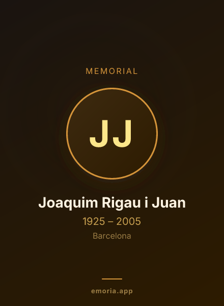 Memorial portrait of Joaquim Rigau i Juan