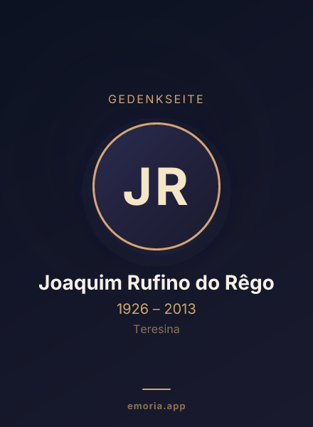 Gedenkportrait von Joaquim Rufino do Rêgo