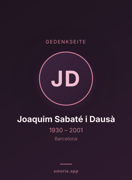 Gedenkportrait von Joaquim Sabaté i Dausà