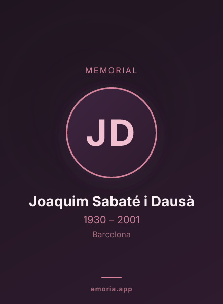 Memorial portrait of Joaquim Sabaté i Dausà