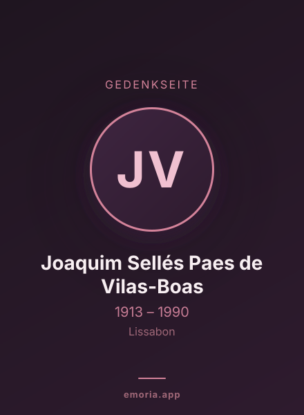Gedenkportrait von Joaquim Sellés Paes de Vilas-Boas