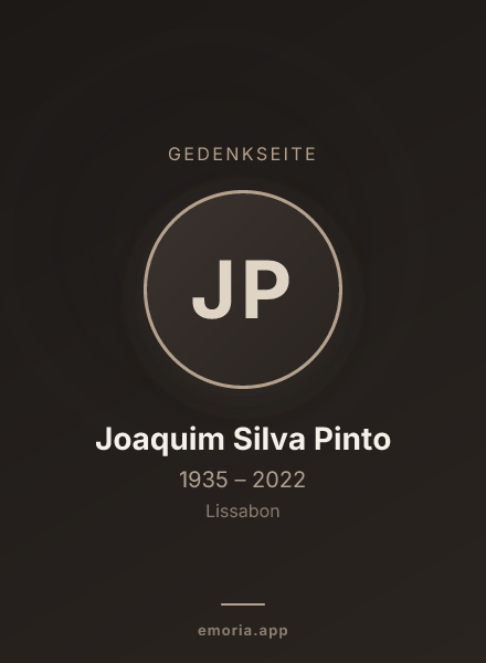 Gedenkportrait von Joaquim Silva Pinto