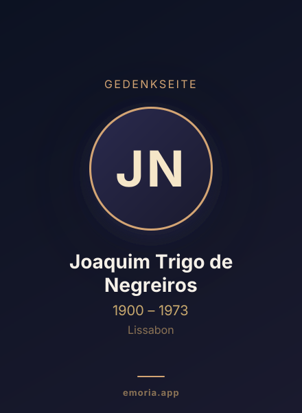 Gedenkportrait von Joaquim Trigo de Negreiros