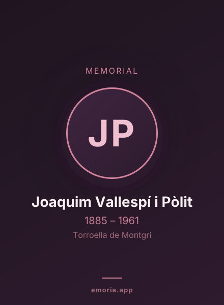 Memorial portrait of Joaquim Vallespí i Pòlit