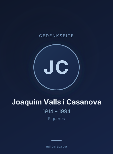 Gedenkportrait von Joaquim Valls i Casanova