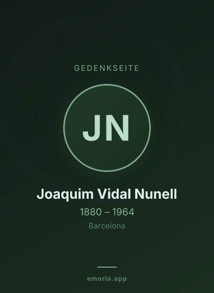 Gedenkportrait von Joaquim Vidal Nunell