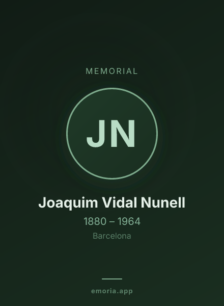 Memorial portrait of Joaquim Vidal Nunell