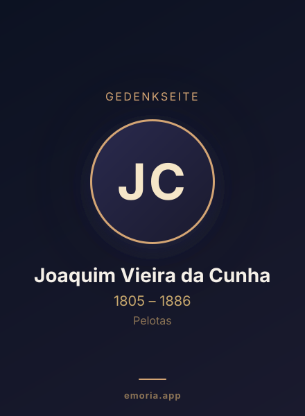 Gedenkportrait von Joaquim Vieira da Cunha