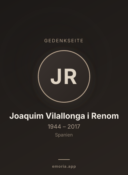 Gedenkportrait von Joaquim Vilallonga i Renom