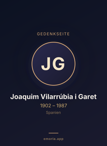 Gedenkportrait von Joaquim Vilarrúbia i Garet