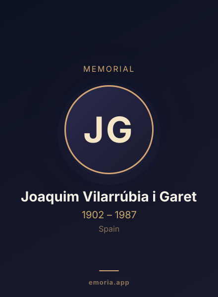 Memorial portrait of Joaquim Vilarrúbia i Garet