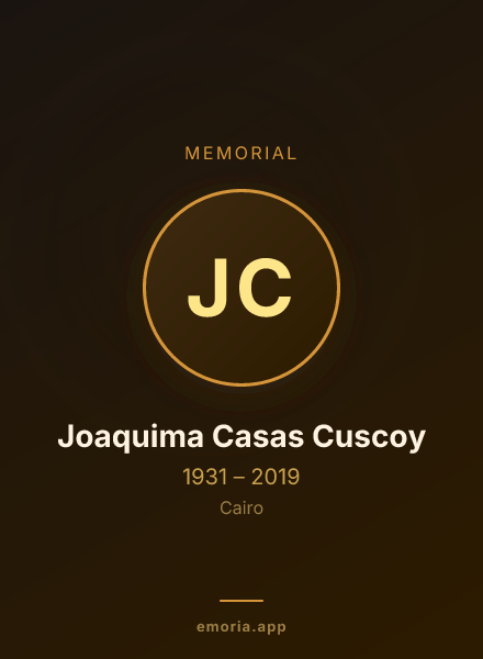 Memorial portrait of Joaquima Casas Cuscoy