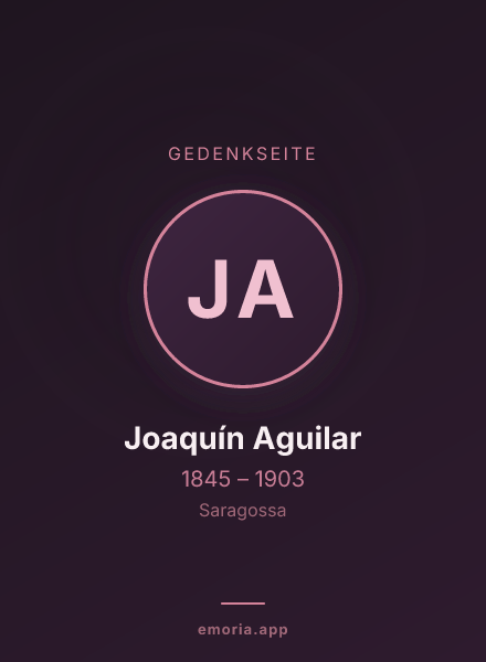 Gedenkportrait von Joaquín Aguilar