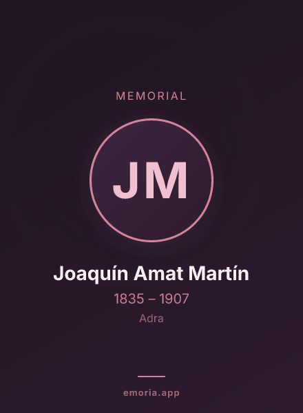Memorial portrait of Joaquín Amat Martín