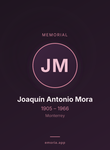 Memorial portrait of Joaquín Antonio Mora