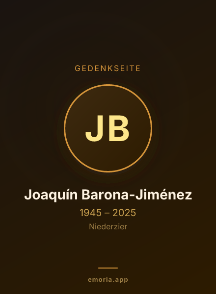 Gedenkportrait von Joaquín Barona-Jiménez