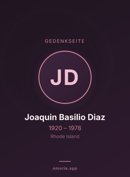 Gedenkportrait von Joaquin Basilio Diaz