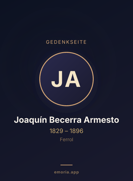 Gedenkportrait von Joaquín Becerra Armesto