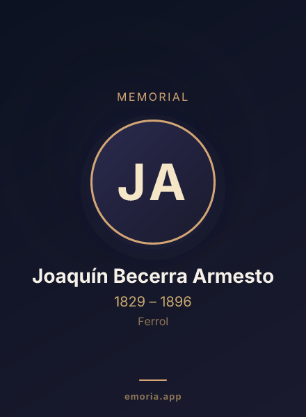 Memorial portrait of Joaquín Becerra Armesto