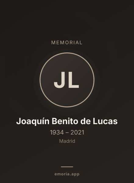 Memorial portrait of Joaquín Benito de Lucas