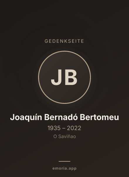 Gedenkportrait von Joaquín Bernadó Bertomeu