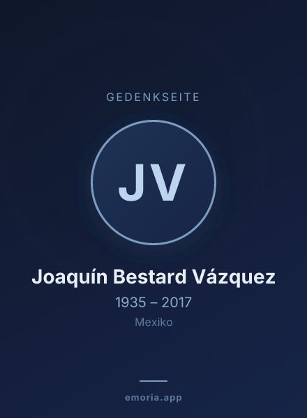 Gedenkportrait von Joaquín Bestard Vázquez