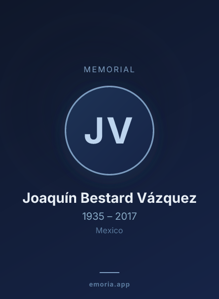 Memorial portrait of Joaquín Bestard Vázquez