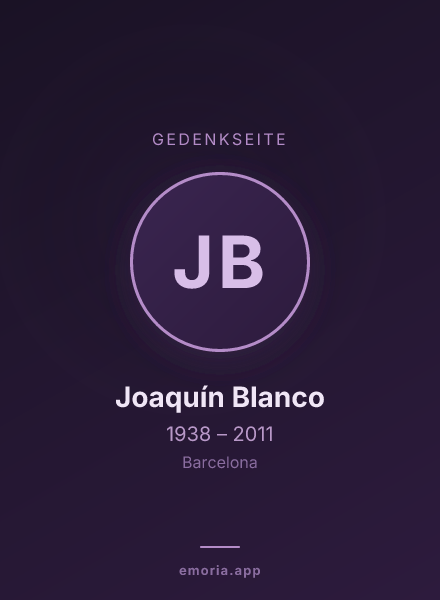 Gedenkportrait von Joaquín Blanco
