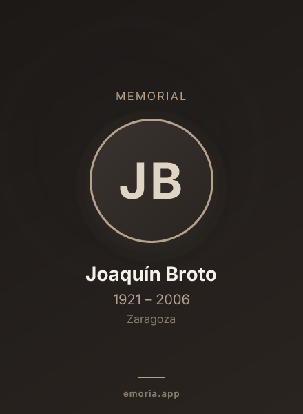 Memorial portrait of Joaquín Broto