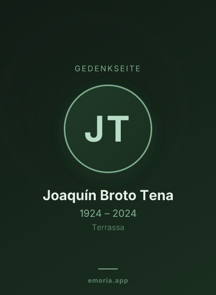 Gedenkportrait von Joaquín Broto Tena
