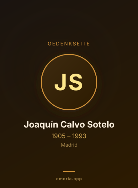 Gedenkportrait von Joaquín Calvo Sotelo