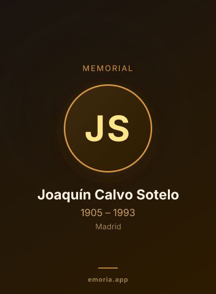 Memorial portrait of Joaquín Calvo Sotelo