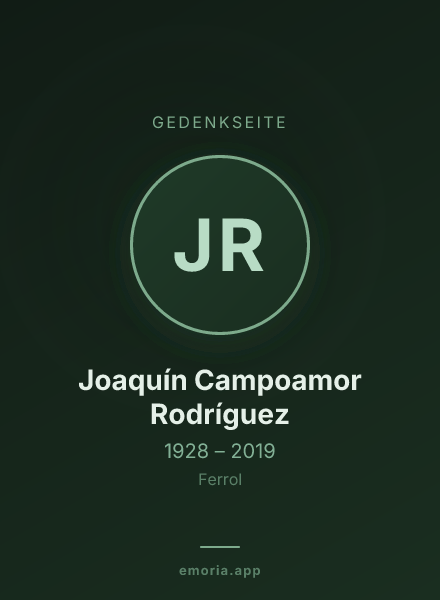 Gedenkportrait von Joaquín Campoamor Rodríguez