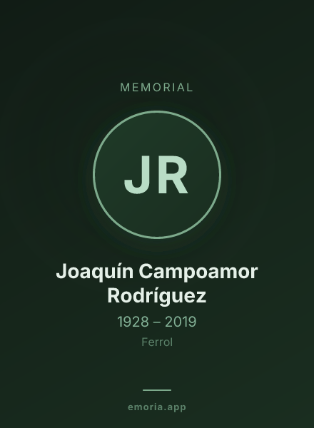 Memorial portrait of Joaquín Campoamor Rodríguez