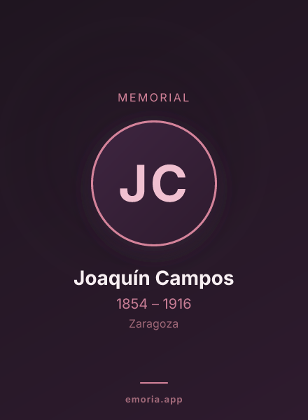 Memorial portrait of Joaquín Campos