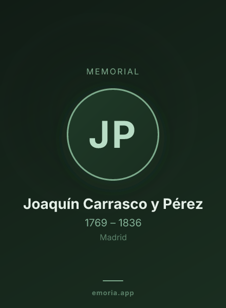Memorial portrait of Joaquín Carrasco y Pérez